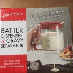 Batter Dispenser and Gravy Separator Brand: Gia's Kitchen 4 Cup Capacity New